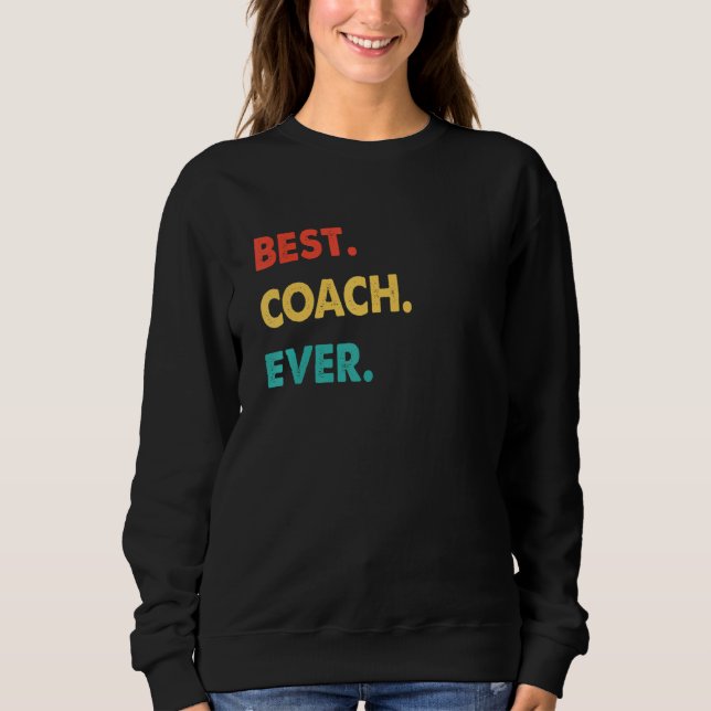 Sudadera Coach Profession Retro Best Coach Ever (Anverso)