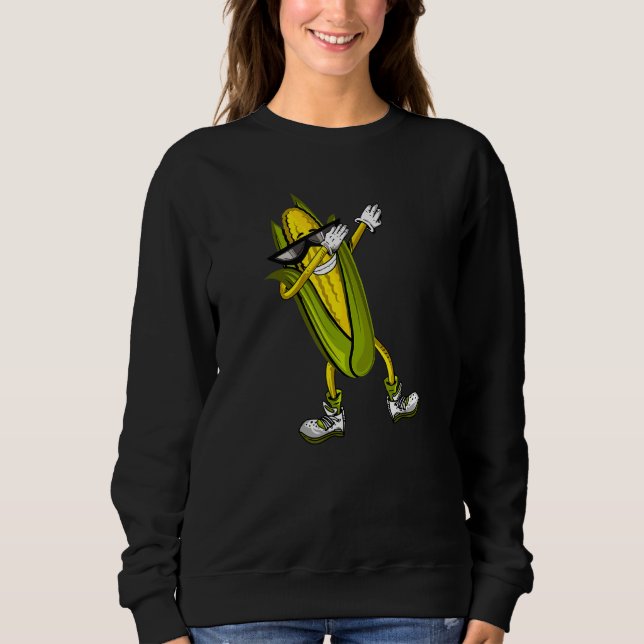 Sudadera Cob de maíz Dabbing Dancing Corn Farm Farmer Funny (Anverso)