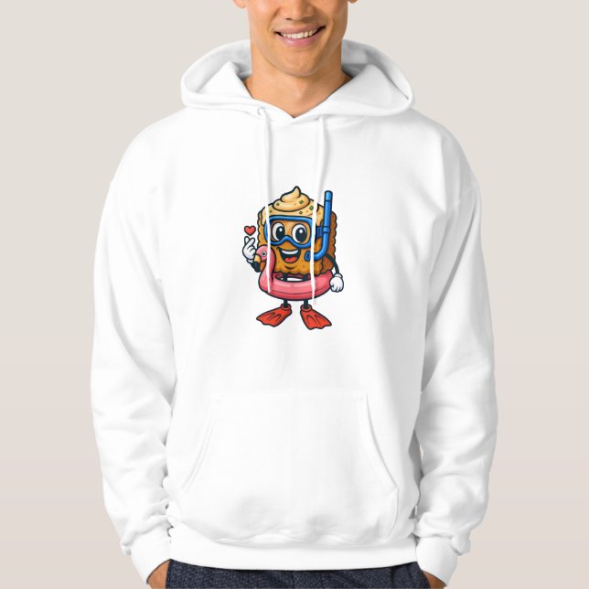 Sudadera CobyBiscuit – Edición Flamingo Snorkel (Anverso)
