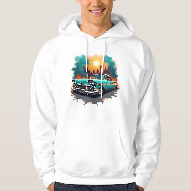 Sudadera Coche Antiguo con Estilo de Grafiti Urbano (Anverso)