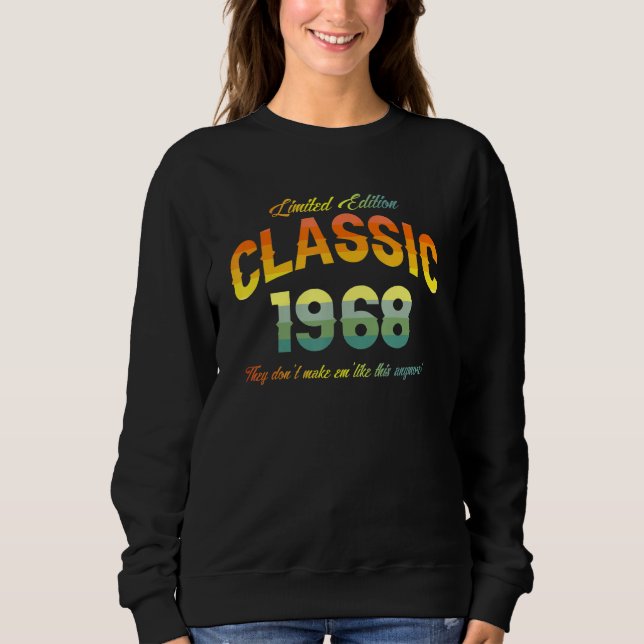 Sudadera Coche Clásico Antiguo 1968 Cumpleaños 53 Para Homb (Anverso)