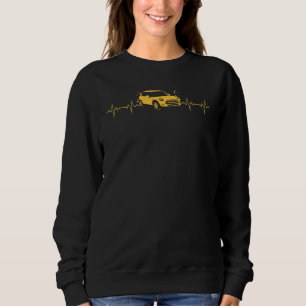 Sudadera Coche clásico Heartbeat Pulse Ekg Vehículo de Coch
