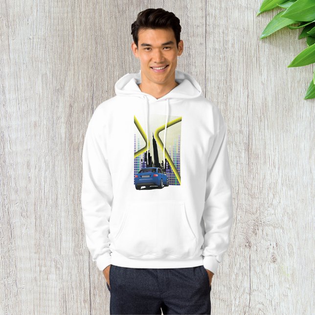 Sudadera Coche de rendimiento azul, horizonte urbano (Subido por el creador)