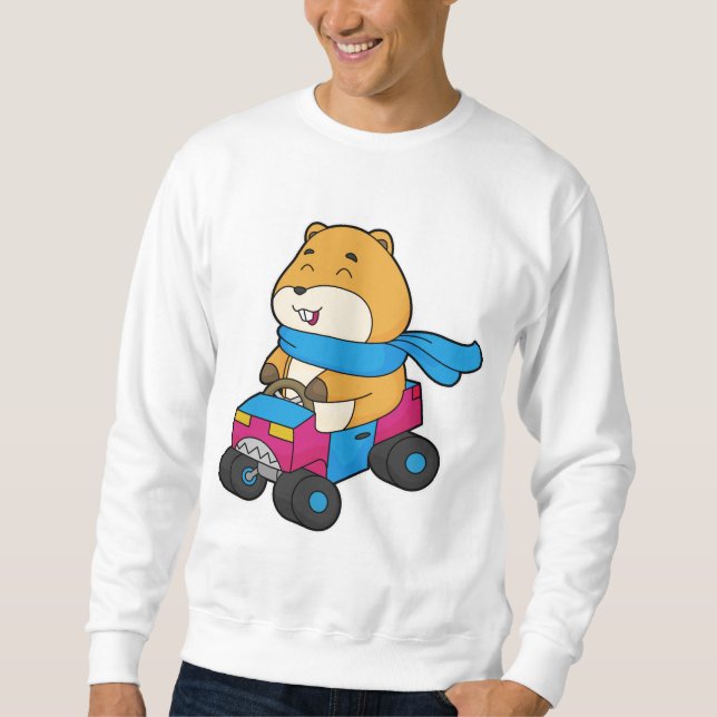 Sudadera Coche Hamster (Anverso)