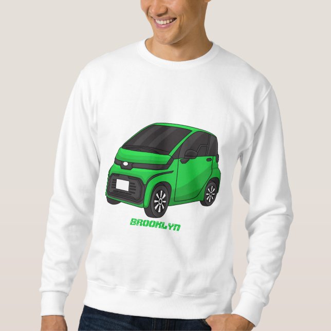 Sudadera Coche pequeño verde tamaño micro (Anverso)