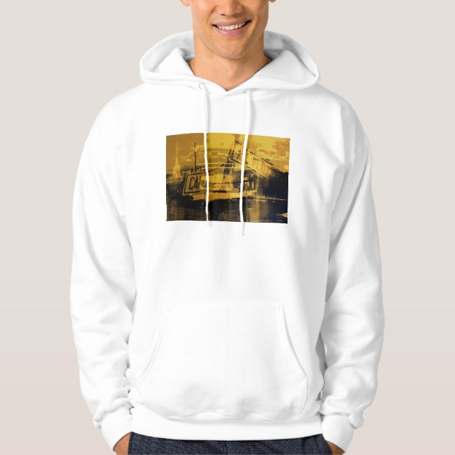 Sudadera Coche y placa de calle amarillos (Anverso)