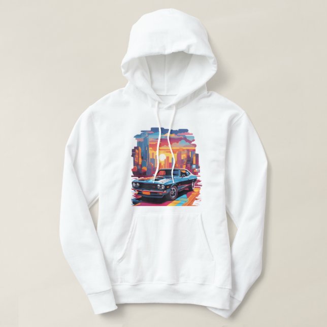 Sudadera Coche y sol se despiertan en la ciudad (Diseño del anverso)