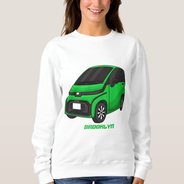 Sudadera Cochecito verde de tamaño micro (Anverso)