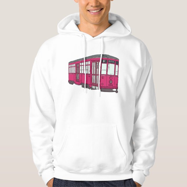Sudadera Coches de Trolleycar de la tranvía del tranvía del (Anverso)