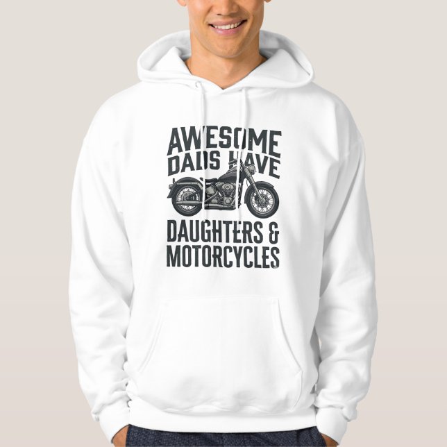 Sudadera Cociente de hijas de papá de motocicleta vector vi (Anverso)