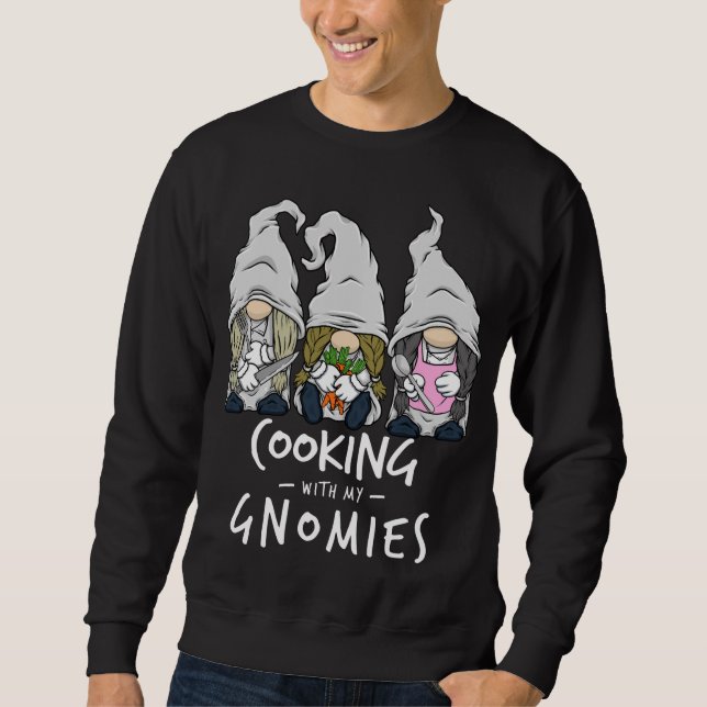 Sudadera Cocina con mis genomas de cocina Gnome Chef (Anverso)