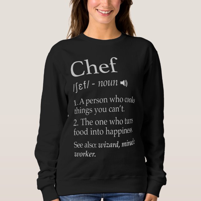 Sudadera Cocina de definición de chef Cocina Pro Cocina de  (Anverso)