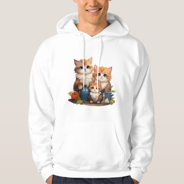 Sudadera Cocina de la familia de los gatos (Anverso)