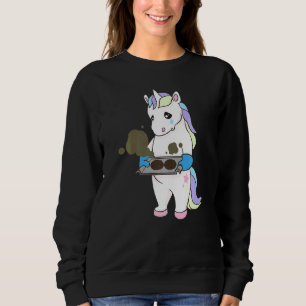 Sudadera Cocina de panadería para cocineros unicornios equi