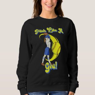 Sudadera Cocina De Softball Para Chicas Como Mujeres Chicas