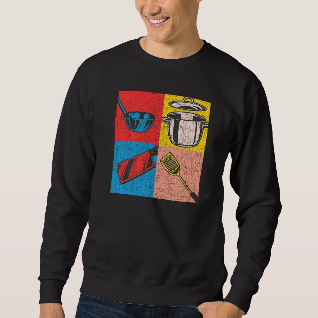 Sudadera Cocina Hobby Cocina Gastronómica Pop Art Chef (Anverso)