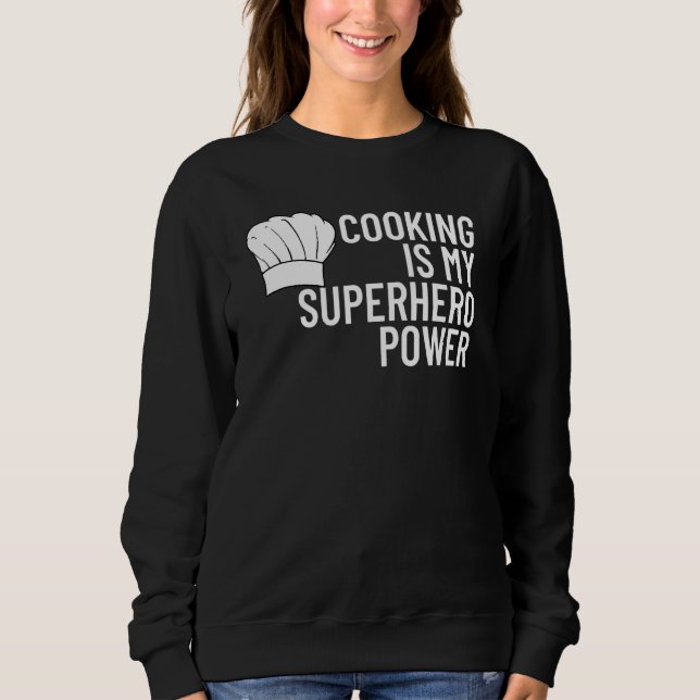 Sudadera Cocina Mi Superhéroe Power Chef Cook Grill 2 (Anverso)