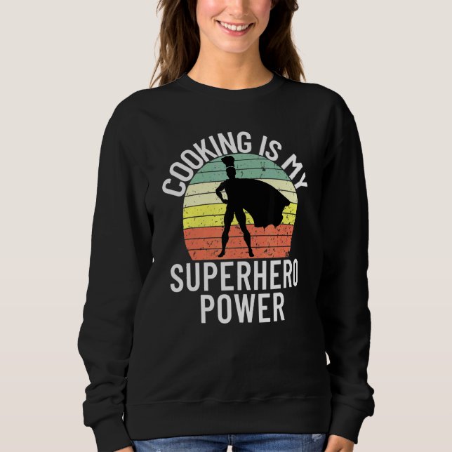 Sudadera Cocina Mi Superhéroe Power Chef Cook Grill 4 (Anverso)
