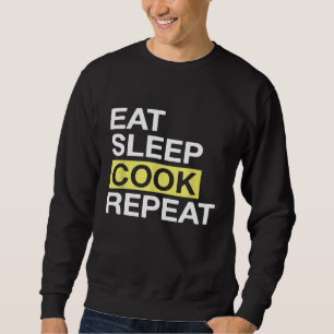 Sudadera Cocina Para El Chef Comer Sleep Cook Repetir