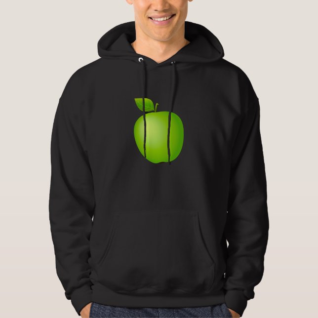 Sudadera Cocina verde vegetariana de frutas frescas de manz (Anverso)