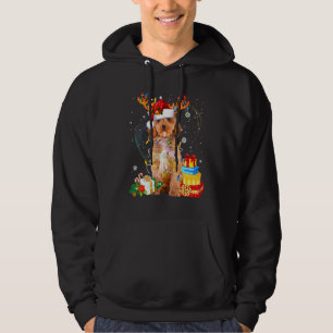 Sudadera Cockapoo Navidad Reno Santa Luces Perro Xmas