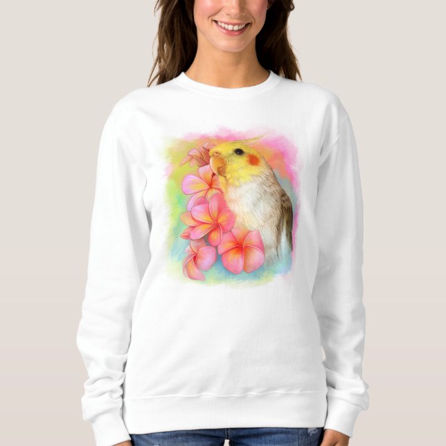 Sudadera Cockatiel con el frangipani (Anverso)
