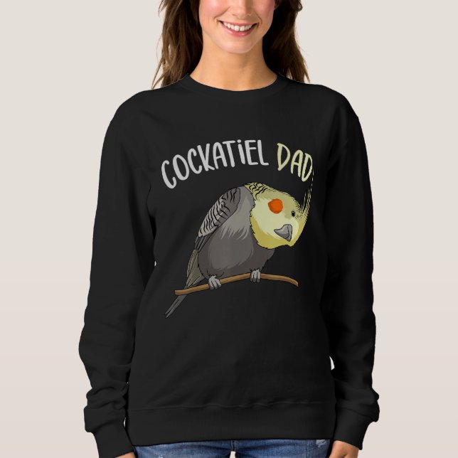 Sudadera Cockatiel Dad Funny Bird Lover (Anverso)