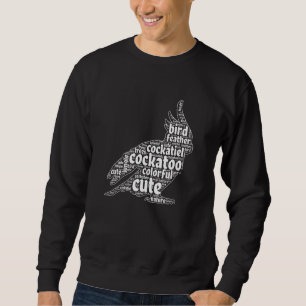 Sudadera Cockatiel Parrot Bird Animal Cockatoo Word Cloud