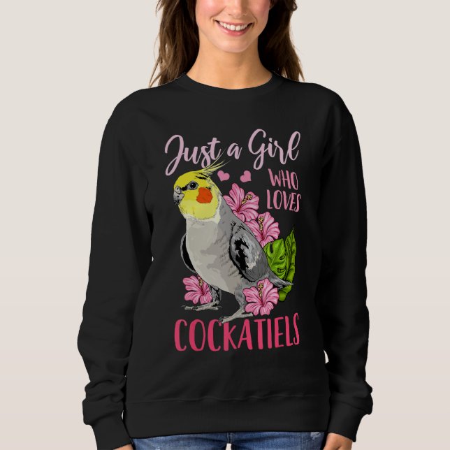 Sudadera Cockatiel Sólo Un Chica Que Ama A Los Cockatiels (Anverso)