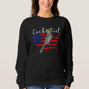 Sudadera Cockatiel Vintage Estadounidense Bandera Hombres M