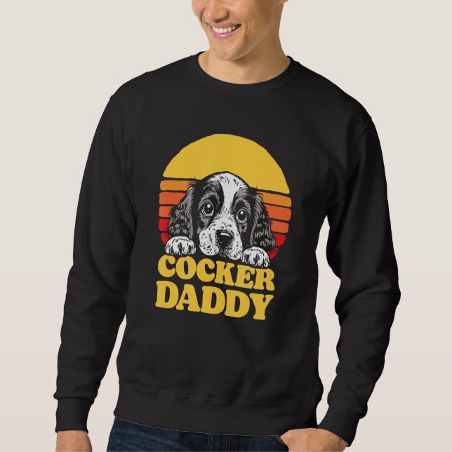 Sudadera Cocker Daddy Cute English Cocker Spaniel Puppy Dad (Anverso)