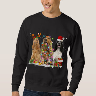 Sudadera Cocker inglés español Perro reno Christma