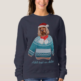 Sudadera Cocker inglés Spaniel Navidades feos mamá perro