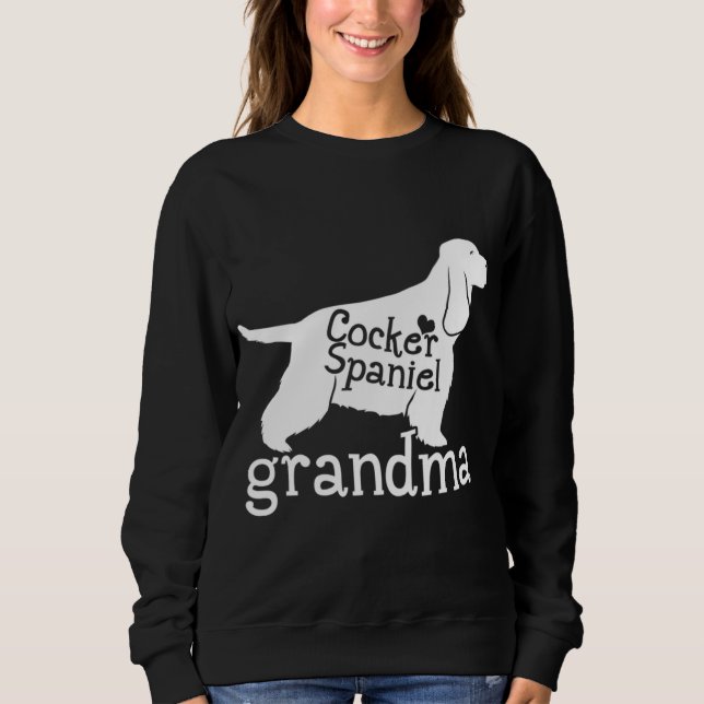 Sudadera Cocker Spaniel Abuela Regalos Cuadros Abuela Perro (Anverso)