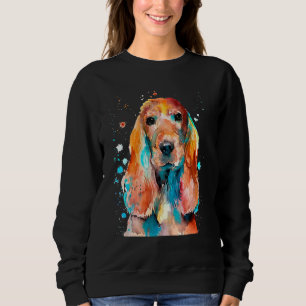 Sudadera Cocker Spaniel Cockerspaniel Watercolor Gráfico De