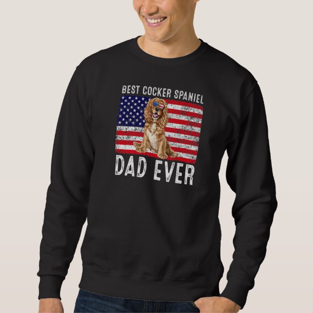 Sudadera Cocker Spaniel Dad Eeuu American Flag Cocker Spani (Anverso)