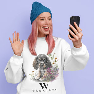 Sudadera Cocker Spaniel Dog Mascota Personalizado Foto Mono