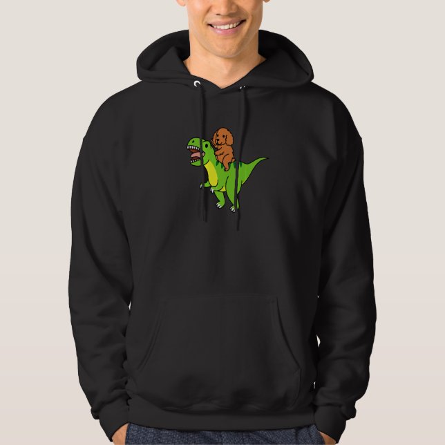 Sudadera Cocker Spaniel montando perro de dinosaurio Rex   (Anverso)