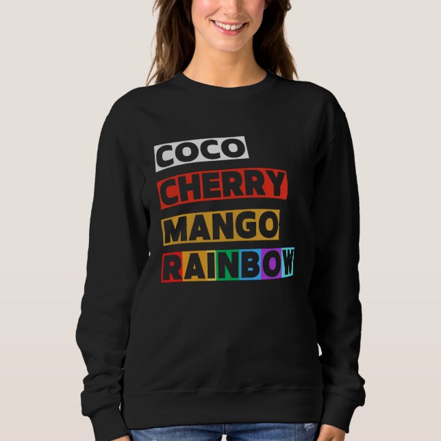 Sudadera Coco Cherry Mango Rainbow Icy Sweatshirt (Anverso)