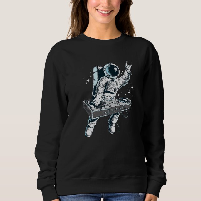 Sudadera Coco gráfico de baile de jockey de DJ astronauta e (Anverso)