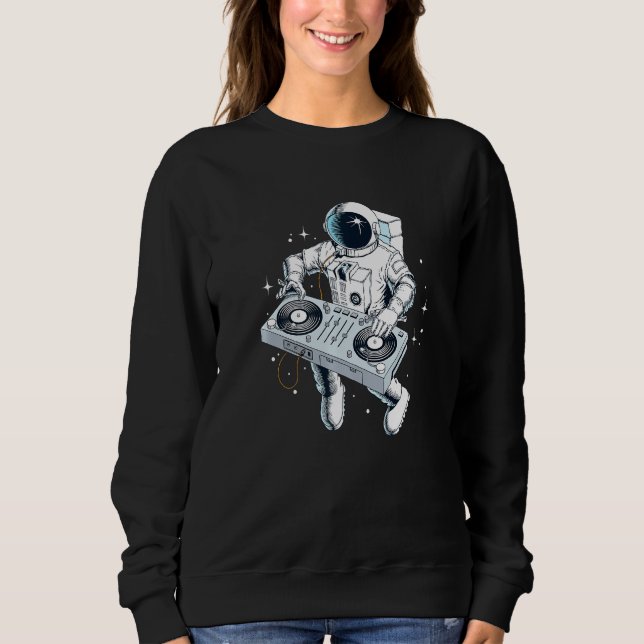 Sudadera Coco gráfico de baile de jockey de DJ astronauta e (Anverso)