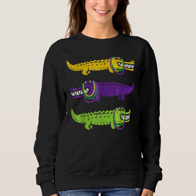 Sudadera Cocodiles Louisiana Mardi Gras Fiesta Bo (Anverso)