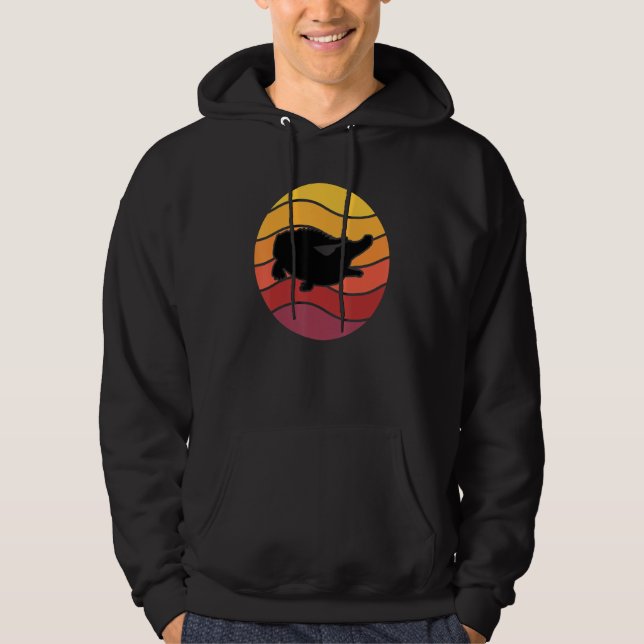 Sudadera Cocodrilo cocodrilo Retro Sunset Lover Reptil (Anverso)