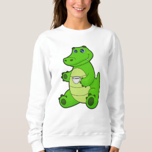 Sudadera Cocodrilo con taza de café
