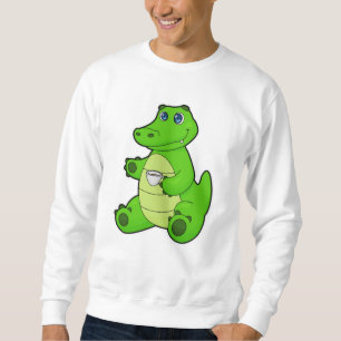 Sudadera Cocodrilo con taza de café