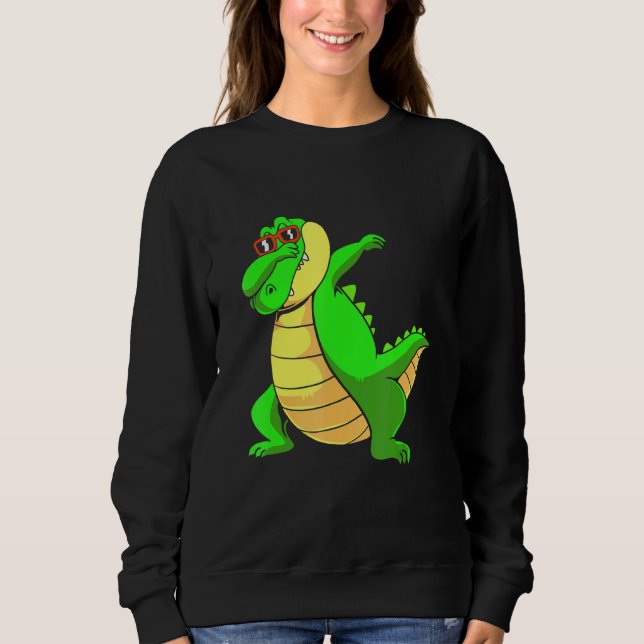 Sudadera Cocodrilo Dab Alligator Dabbing Para Niños (Anverso)
