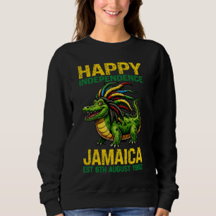 Sudadera Cocodrilo, Día de la Independencia Jamaica Este. 6