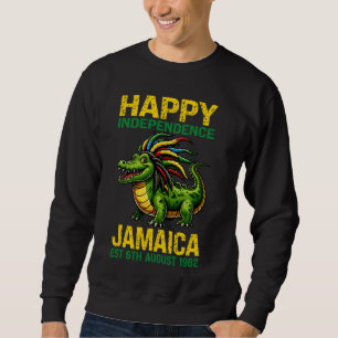 Sudadera Cocodrilo, Día de la Independencia Jamaica Este. 6