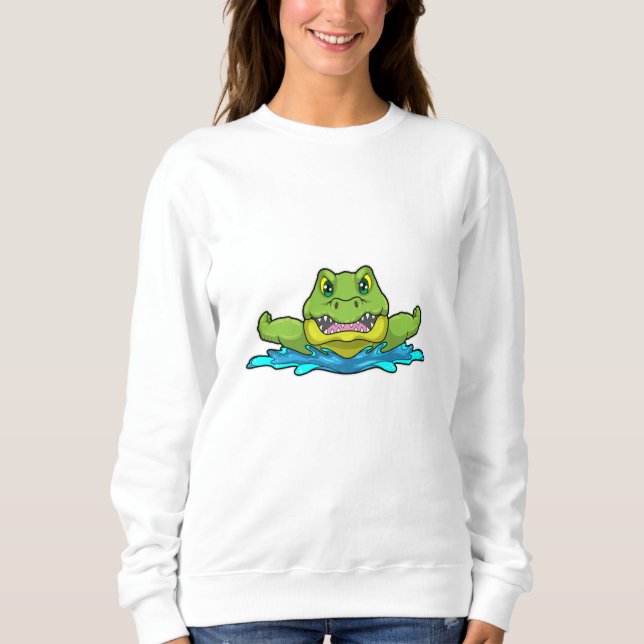 Sudadera Cocodrilo en el baño (Anverso)