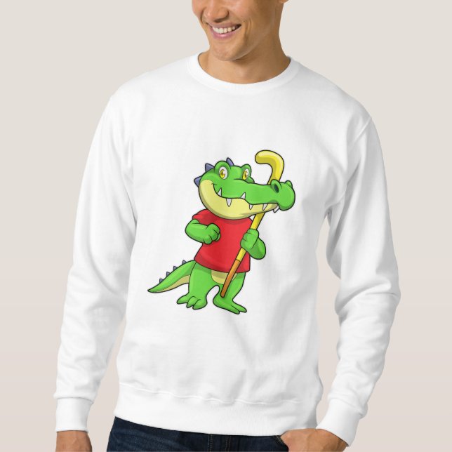 Sudadera Cocodrilo en hockey sobre hierba con bastón de hoc (Anverso)